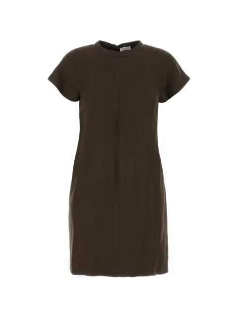 raglan-sleeve mini dress by BRUNELLO CUCINELLI