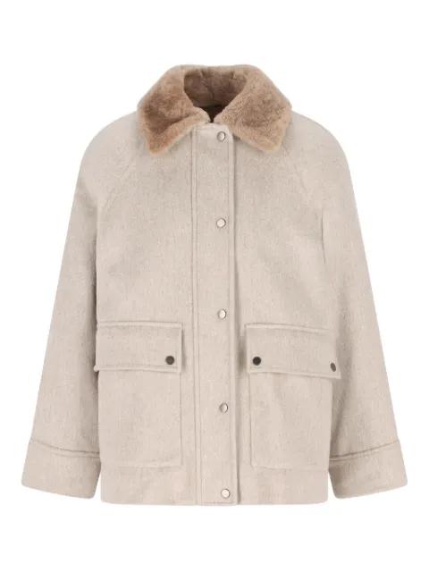 raglan-sleeve wool jacket by BRUNELLO CUCINELLI