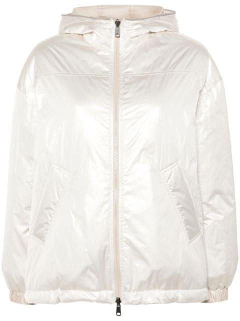 reversible metallic padded jacket by BRUNELLO CUCINELLI