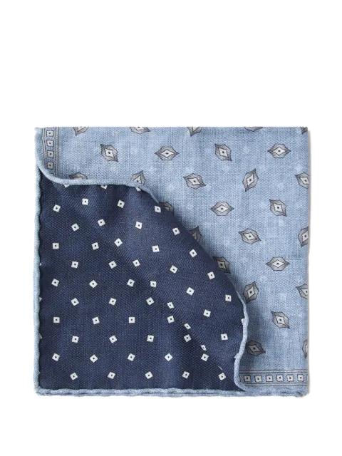 reversible printed pocket square by BRUNELLO CUCINELLI