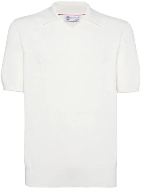 rib-knit cotton T-shirt by BRUNELLO CUCINELLI