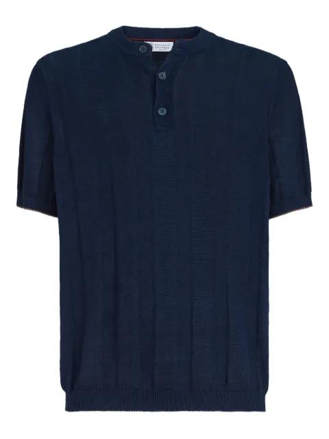 ribbed Henley top by BRUNELLO CUCINELLI