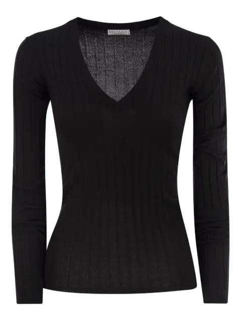 ribbed V-neck sweater by BRUNELLO CUCINELLI