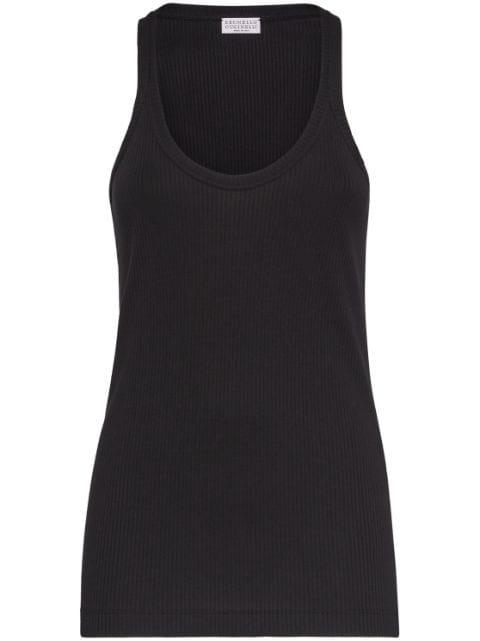 ribbed cotton tank top by BRUNELLO CUCINELLI