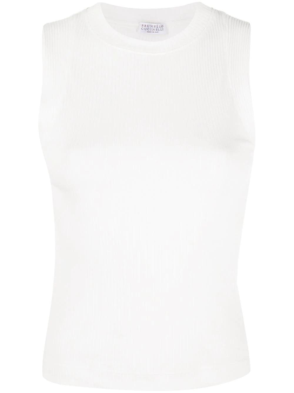 ribbed cotton tank top by BRUNELLO CUCINELLI
