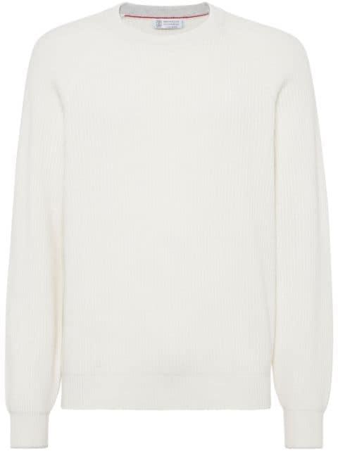 ribbed crew-neck jumper by BRUNELLO CUCINELLI