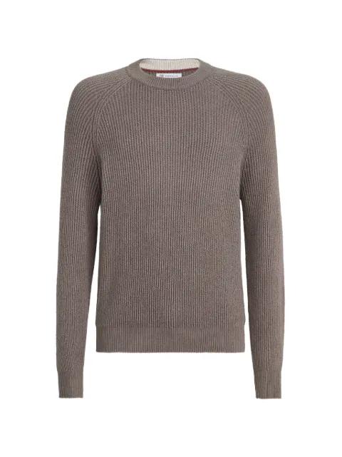 ribbed crew-neck sweater by BRUNELLO CUCINELLI