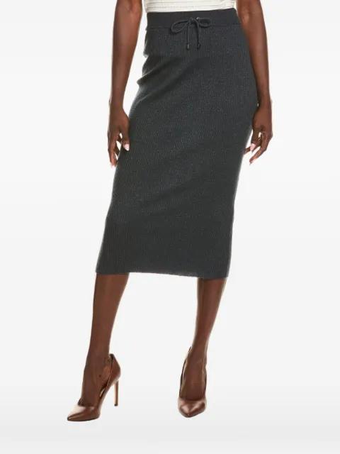 ribbed drawstring-waist skirt by BRUNELLO CUCINELLI