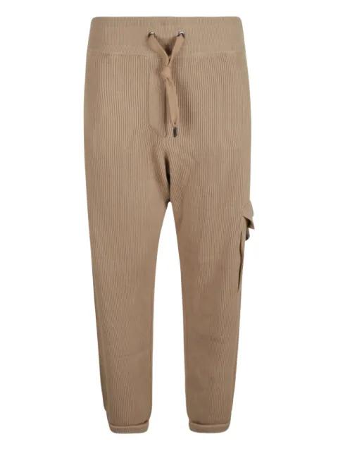 ribbed drawstring-waistband track pants by BRUNELLO CUCINELLI