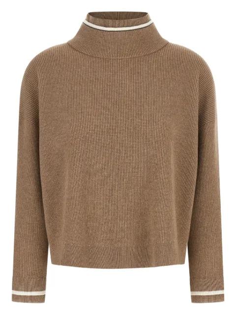 ribbed high-neck sweater by BRUNELLO CUCINELLI
