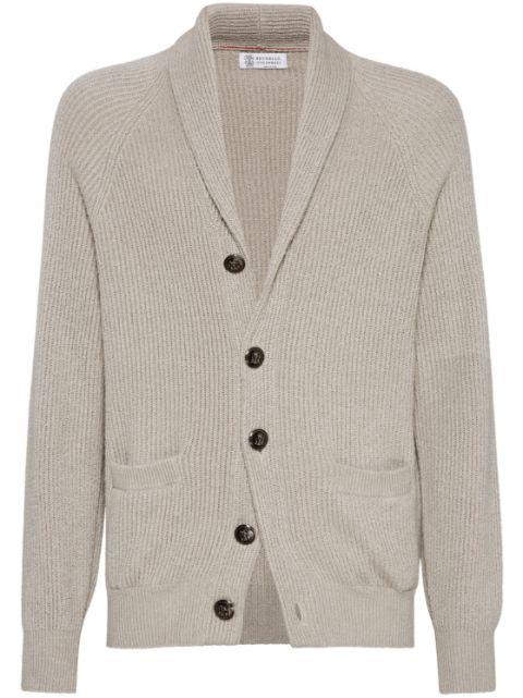 ribbed-knit cardigan by BRUNELLO CUCINELLI