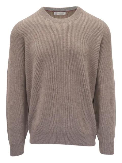 ribbed-knit cashmere sweater by BRUNELLO CUCINELLI