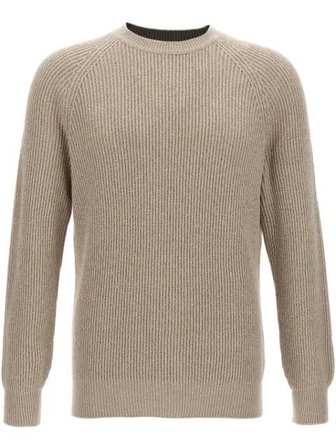 ribbed-knit cotton sweater by BRUNELLO CUCINELLI