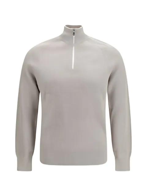 ribbed-knit half-zip sweater by BRUNELLO CUCINELLI
