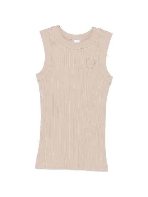 ribbed-knit logo-patch top by BRUNELLO CUCINELLI