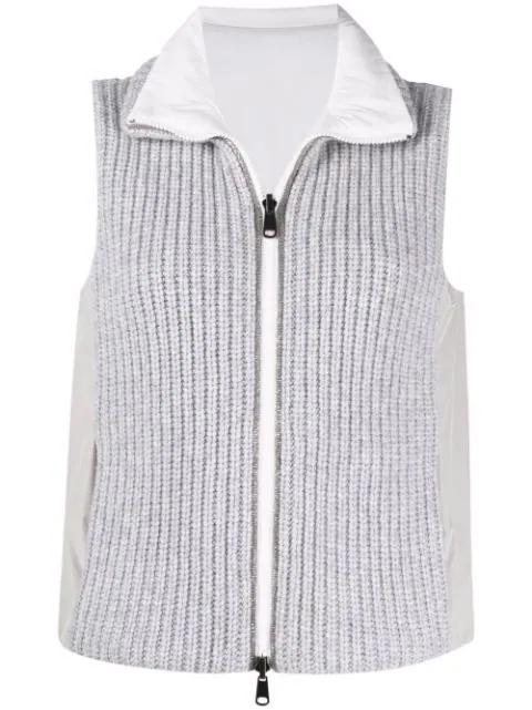 ribbed-knit padded gilet by BRUNELLO CUCINELLI