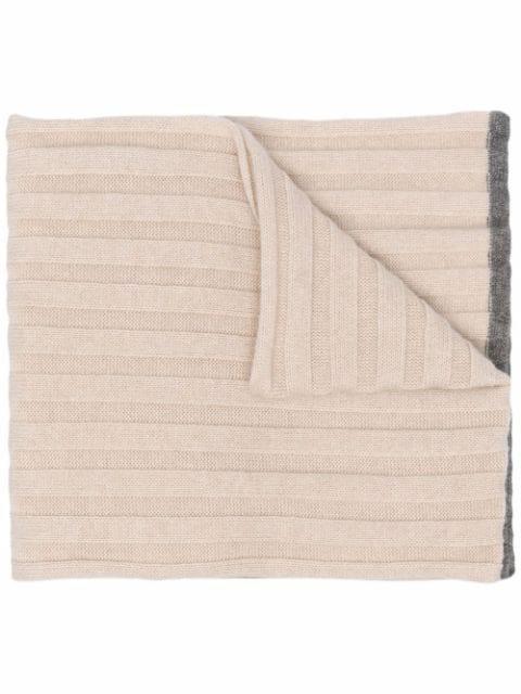 ribbed knit scarf by BRUNELLO CUCINELLI
