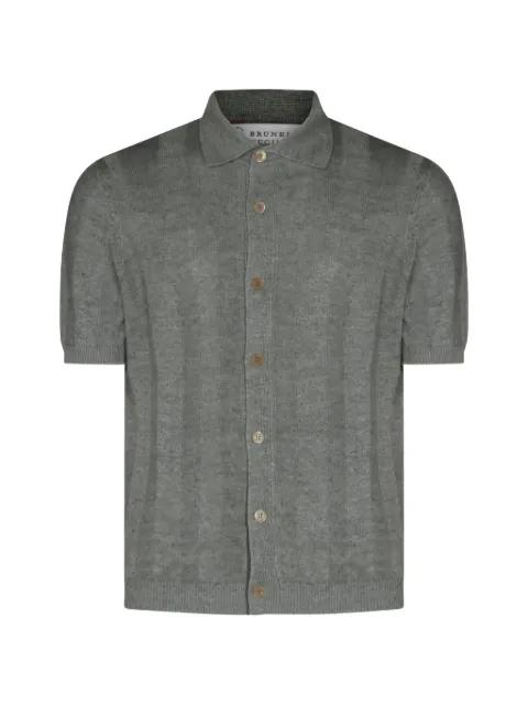 ribbed-knit short-sleeve shirt by BRUNELLO CUCINELLI