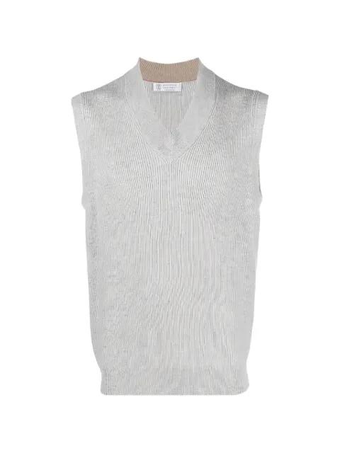 ribbed-knit vest by BRUNELLO CUCINELLI