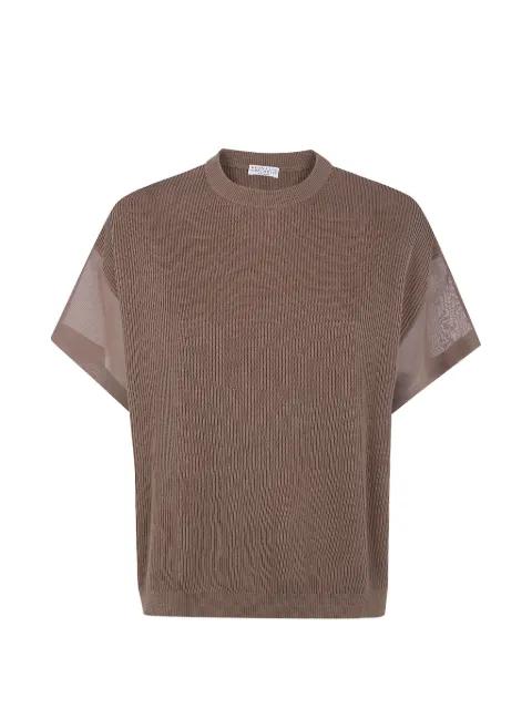 ribbed sheer sweater by BRUNELLO CUCINELLI