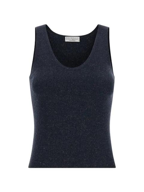 ribbed sparkling tank top by BRUNELLO CUCINELLI
