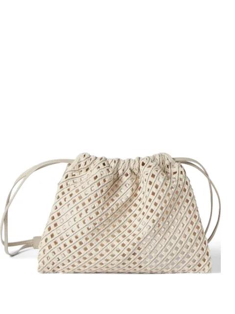 sartorial small bucket bag in precious cotton net by BRUNELLO CUCINELLI