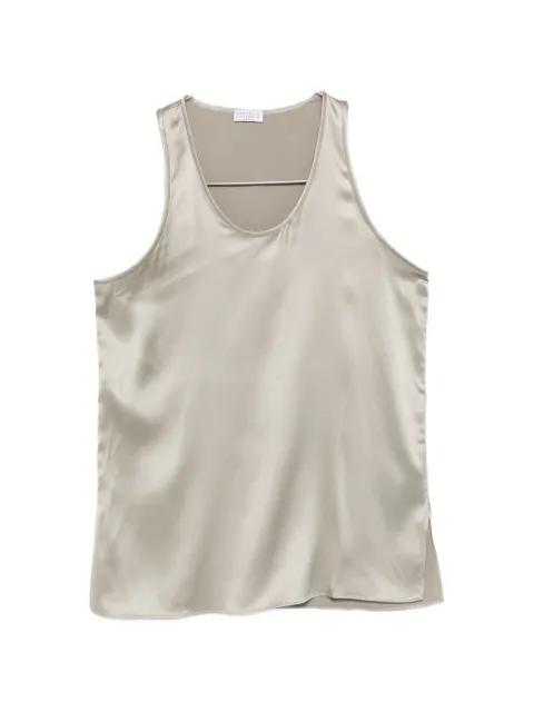 scoop-neck silk blouse by BRUNELLO CUCINELLI