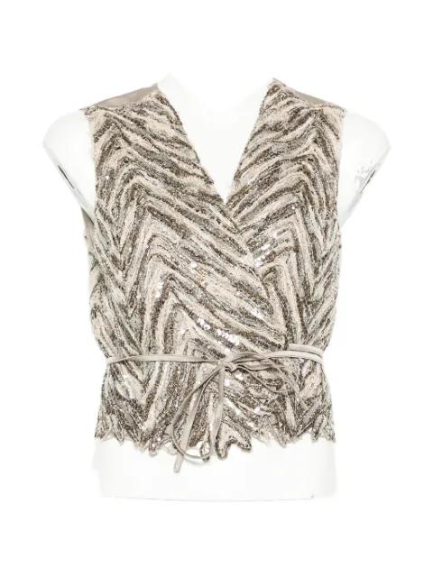 sequin chevron knitwear by BRUNELLO CUCINELLI