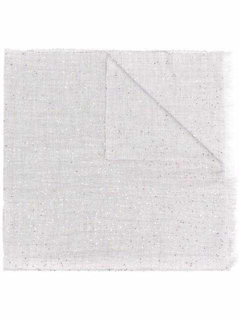sequin-detail fine scarf by BRUNELLO CUCINELLI