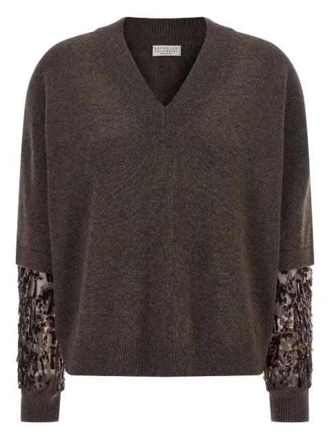 sequin-embellished cashmere sweater by BRUNELLO CUCINELLI