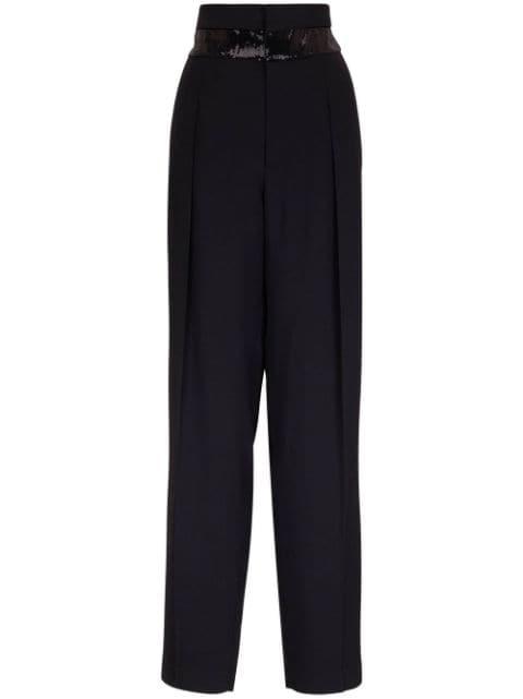 sequin-embellished high-waist trousers by BRUNELLO CUCINELLI