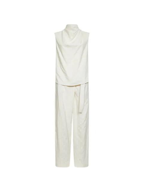 sequin-embellished pinstriped jumpsuit by BRUNELLO CUCINELLI