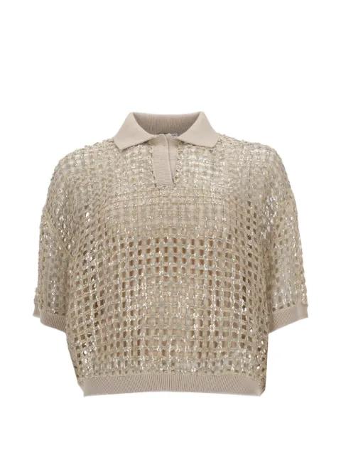 sequin-embellished polo shirt by BRUNELLO CUCINELLI