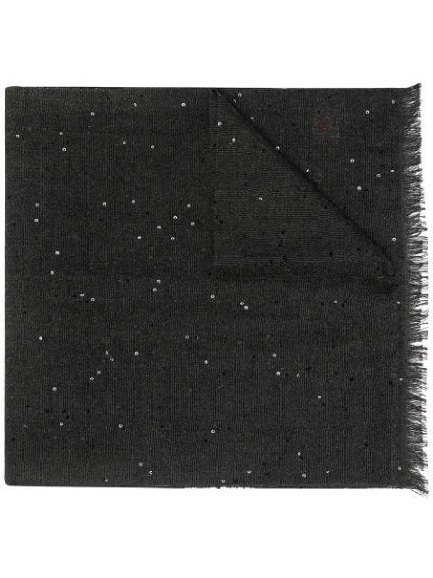 sequin-embellished scarf by BRUNELLO CUCINELLI