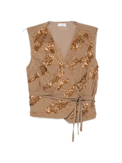 sequin-embellished waistcoat by BRUNELLO CUCINELLI