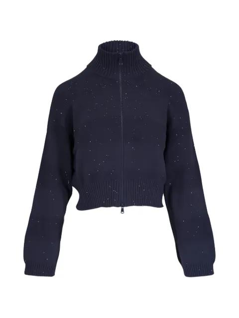 sequin-embellished zip-up cardigan by BRUNELLO CUCINELLI