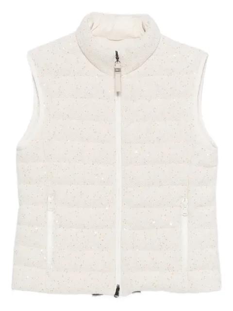 sequin-embellishment gilet by BRUNELLO CUCINELLI