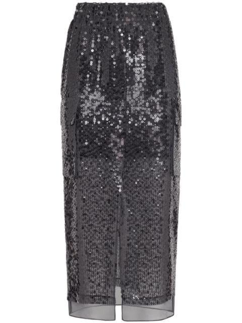 sequinned high-waist skirt by BRUNELLO CUCINELLI