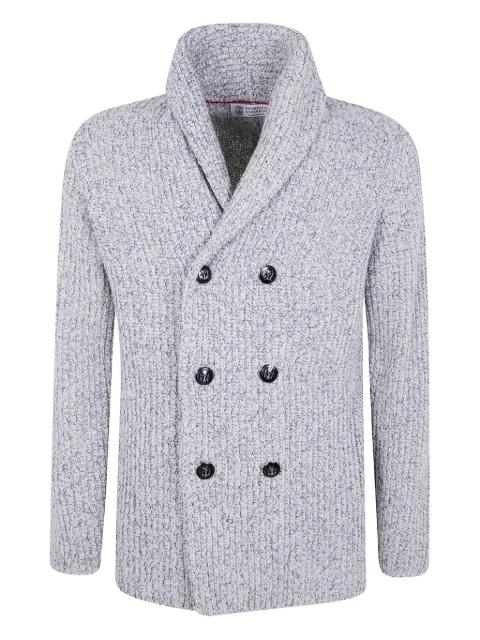 shawl-collar double-breasted cardigan by BRUNELLO CUCINELLI