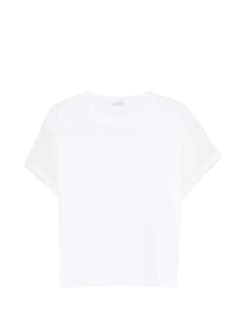 sheer-panel T-shirt by BRUNELLO CUCINELLI