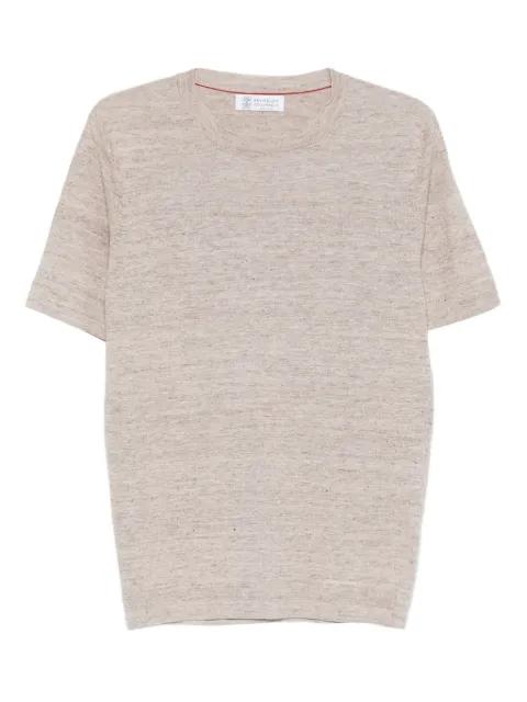 short-sleeve knitted T-shirt by BRUNELLO CUCINELLI