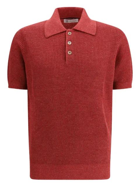 short-sleeve knitted polo shirt by BRUNELLO CUCINELLI