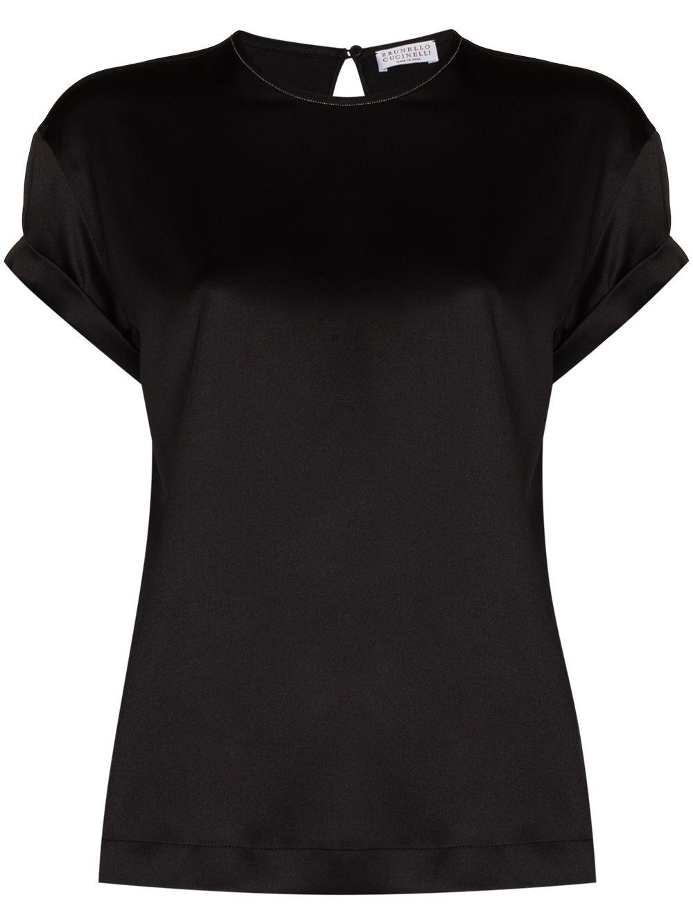 silk crew-neck T-shirt by BRUNELLO CUCINELLI