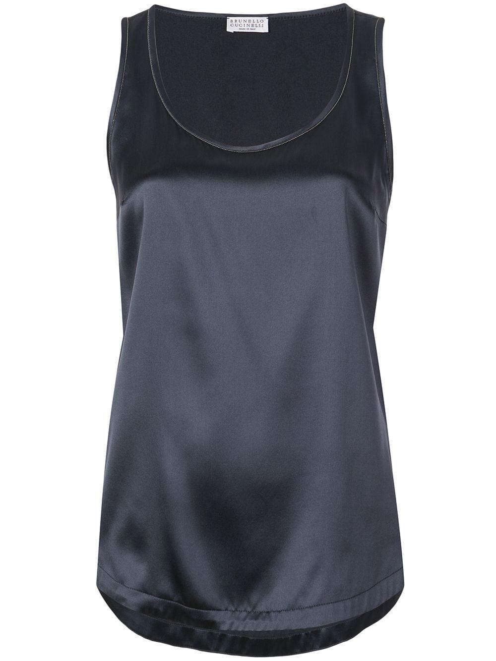 silk tank top by BRUNELLO CUCINELLI