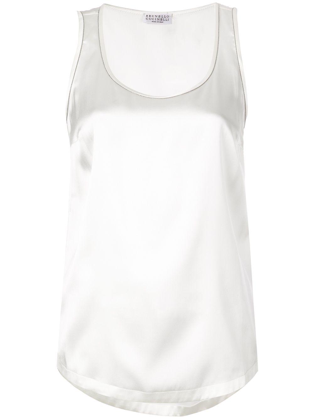 silk tank top by BRUNELLO CUCINELLI