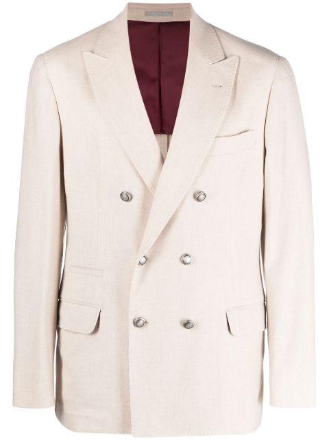 single-breasted cashmere jersey blazer by BRUNELLO CUCINELLI