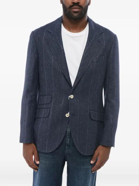single-breasted linen blazer by BRUNELLO CUCINELLI