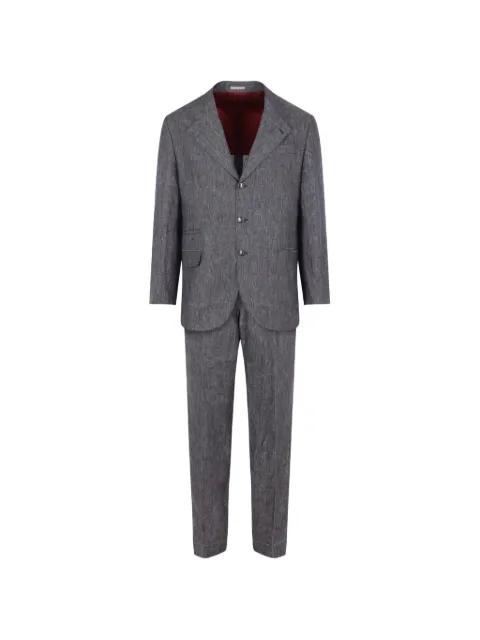 single-breasted linen suit by BRUNELLO CUCINELLI