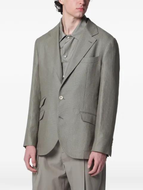 single-breasted notched-lapel blazer by BRUNELLO CUCINELLI