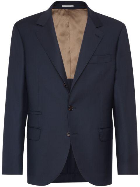 single-breasted virgin-wool blazer by BRUNELLO CUCINELLI